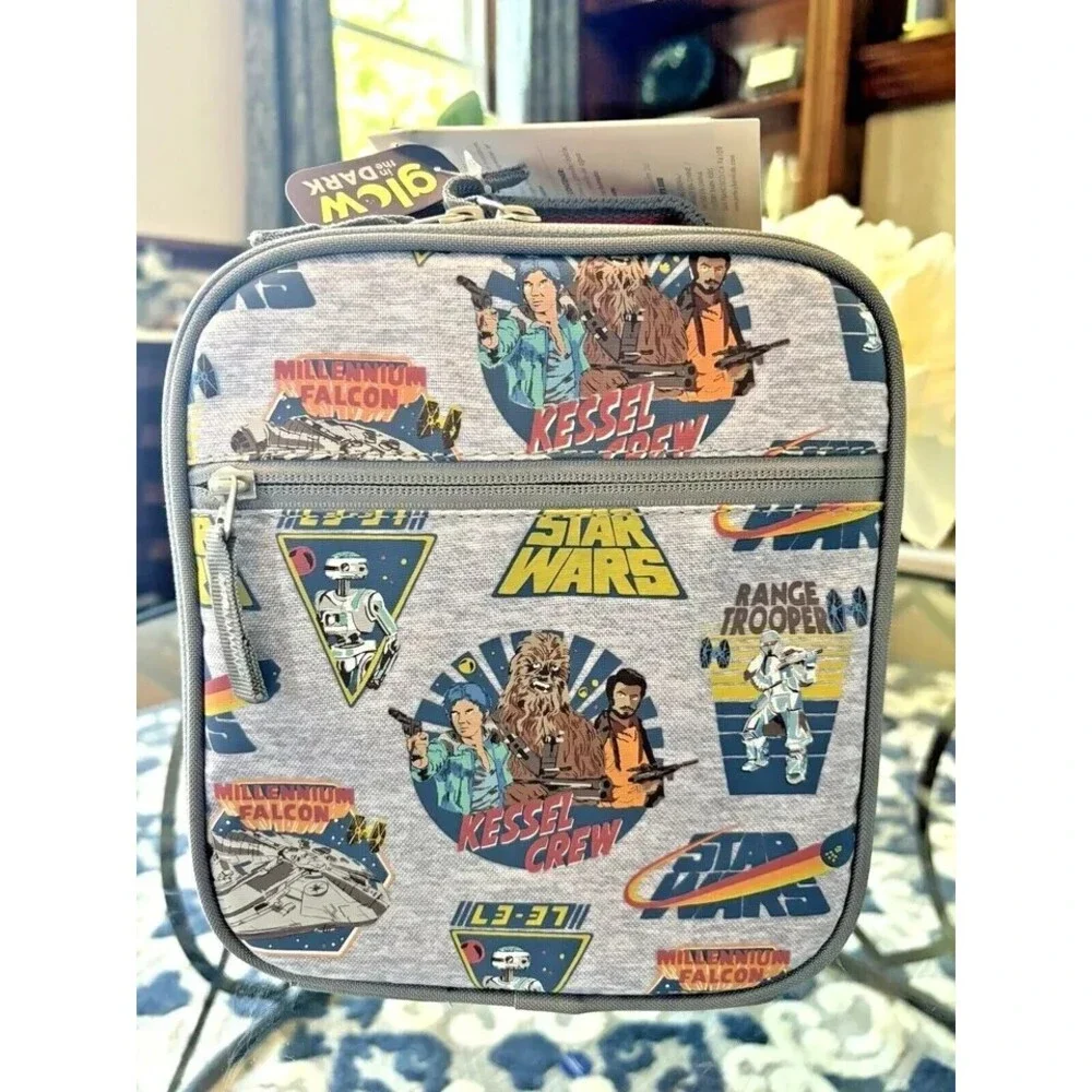Pottery Barn School Disney Star Wars LUNCH BOX BAG SOLO travel boy Vader space -